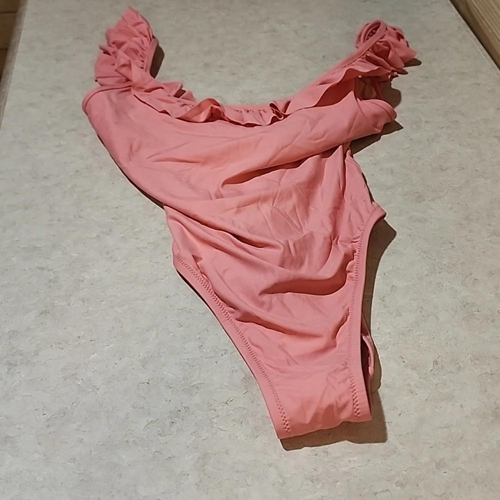 J.Crew Swimsuit Ruffled scoopback One piece size 2 NWT